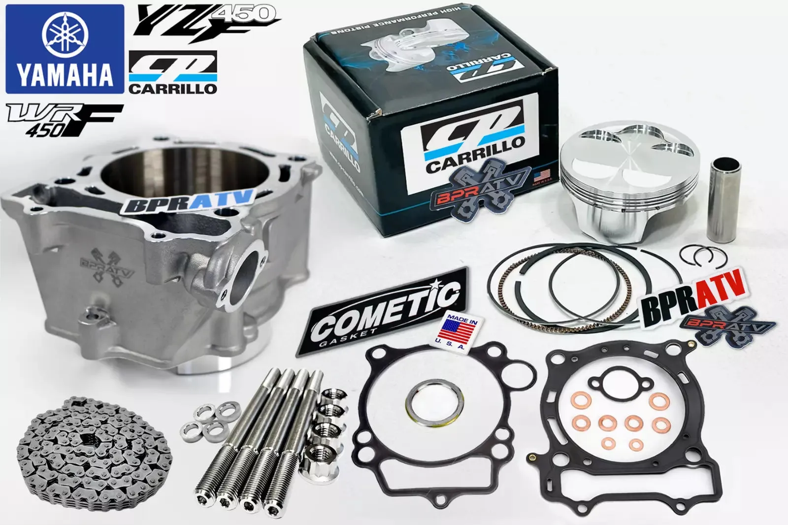 03-06 WR450F WR 450F 98m Big Bore Kit  3 Cylinder 480cc Top End Rebuild Assembly