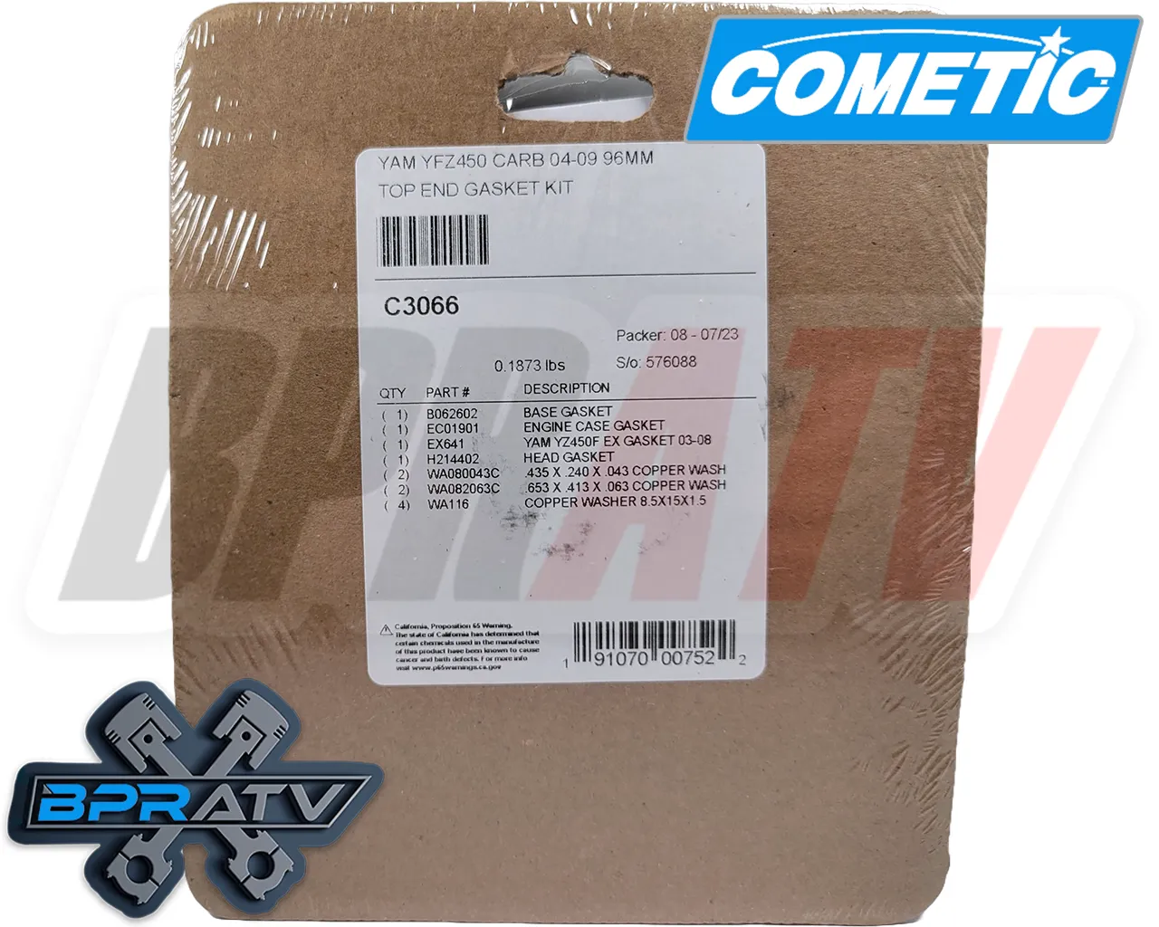 03-06 WR450F WR 450F Wiseco Piston 95mm Stock Bore Cylinder Top End Rebuild Kit