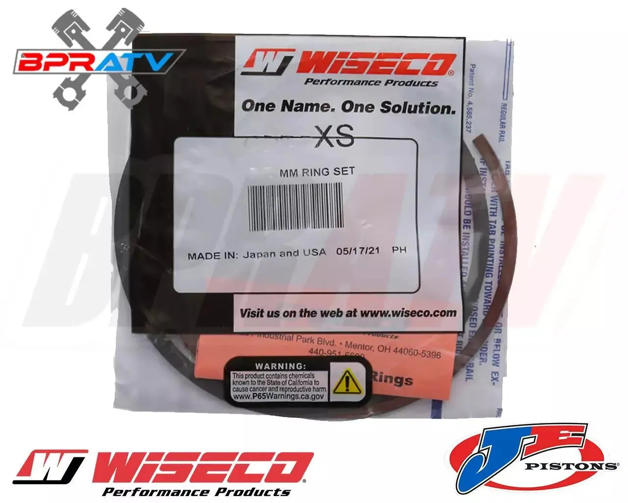 06  Suzuki LTR450 LTR 450 95.5mm OEM Stock Bore JE Piston Replacement Rings Set