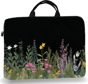 15-Inch Laptop Sleeve  Stylish, Lightweight, Shockproof, Water-Resistant Case for Lenovo, HP, Dell, Asus Notebooks - Weeds