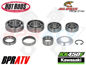 2008 2009 Kawasaki KLX450R Hot Rods Hotrods Heavy Duty Transmission Bearings Kit