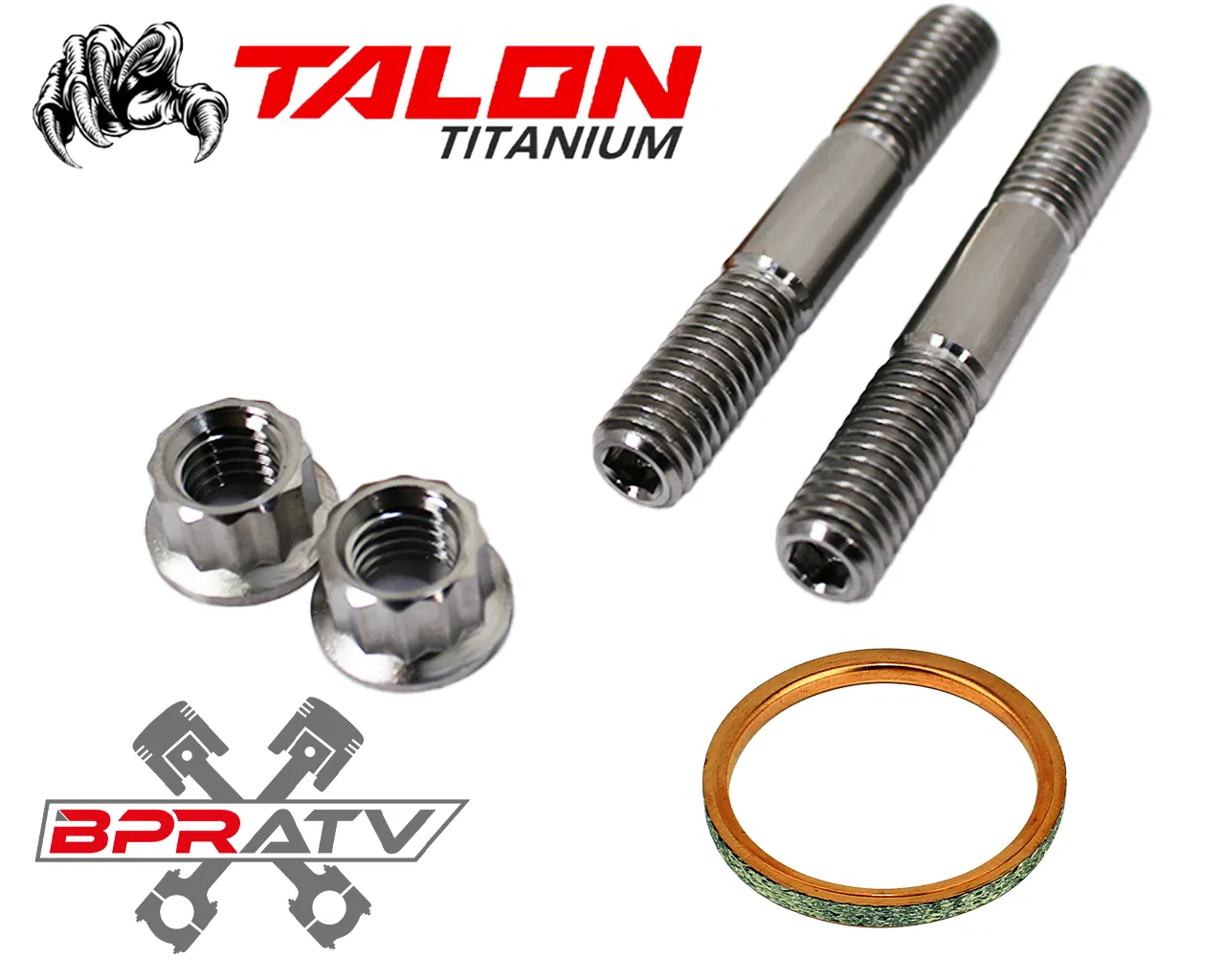 21  KX450X 450X TITANIUM Head Pipe Exhaust Studs Kit Bolts Nuts Exhaust Gaskets