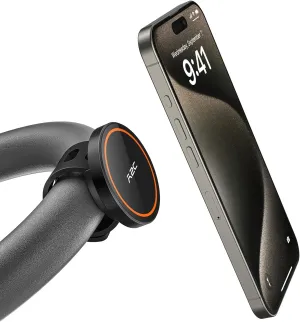A2C Gym Fitness Phone Mount for MagSafe - 17 N52 Strong Magnets Stable and Secure Phone Mount with Adjustable Strap, Compatible with Gym Equipment, Stroller, Shopping Cart, Exercise Bikes