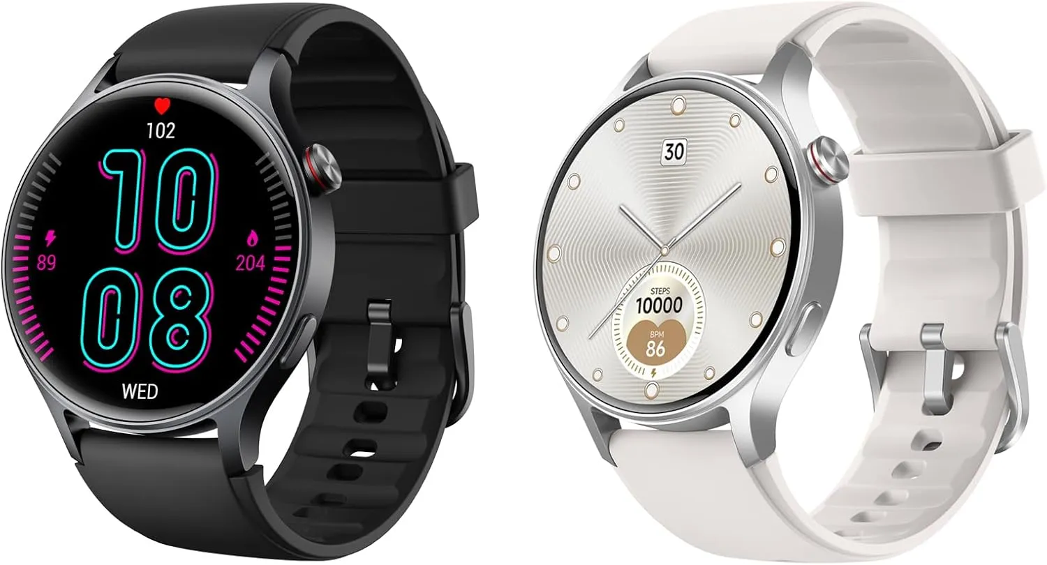 aeac Smart Watch for Women, AMOLED Ultra-Clear Screen Activity Trackers with Heart Rate/Sleep/SpO2 Monitor, Smartwatch for iPhone/Samsung/Android, 110  Sport Modes Waterproof Fitness Reloj Inteligente