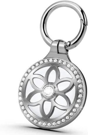 Airtag Holder-AirTag Case with Key Ring-AirTag Keychain-Metal Protective Apple Air Tag Holder for Dog, Cat, Kids, Keys, Wallet, Backpacks Compatible Apple AirTag.Sliver