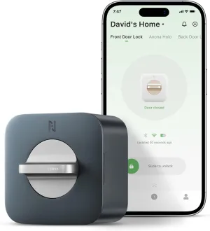 Anona Holo Wi-Fi Smart Lock, Keyless Entry Door Lock with App Remote Control, Auto-Lock & Anomaly Detection, Non-Destructive Installation, Supports Alexa, Apple Home, Matter