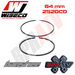 Banshee 350 64 mm Bore Wiseco Piston Rings Rebuild Set 2520CD 1 (One Ring Set)