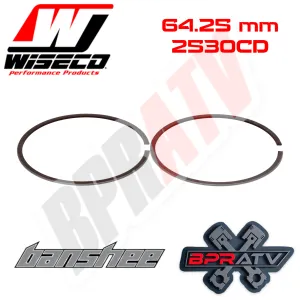 Banshee 350 64.25 mm Bore Wiseco Piston Rings Rebuild Set 2530CD 1 (Set of One)