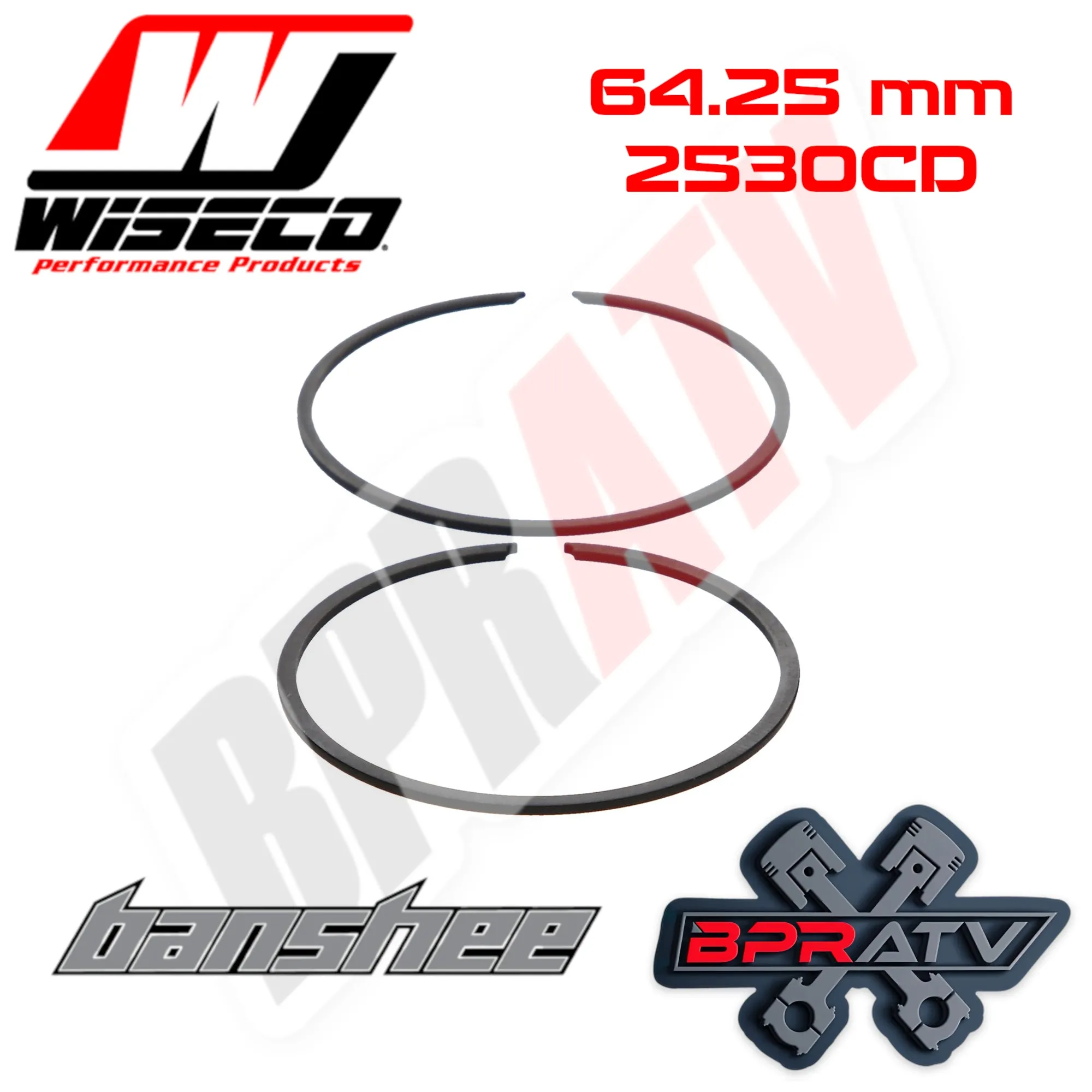 Banshee 350 64.25 mm Bore Wiseco Piston Rings Rebuild Set 2530CD 1 (Set of One)