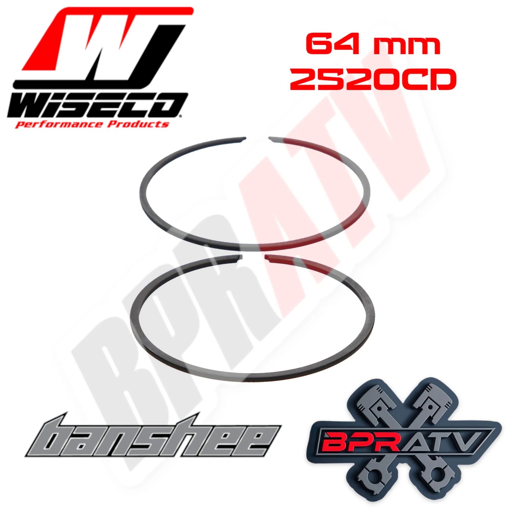 Banshee 350 65.00 mm Bore Wiseco Piston Rings Rebuild Set 2559CD 1 (Set of One)