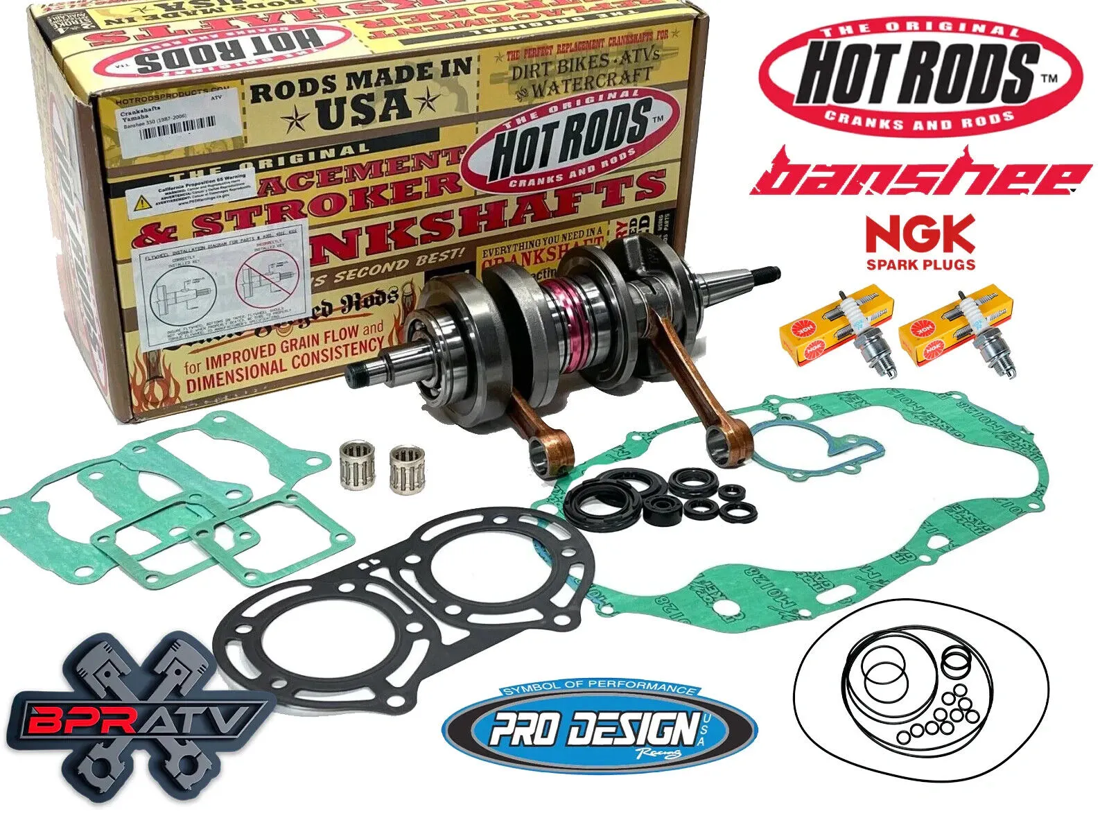Banshee Hot Rods  4mm Stroker Crank Bottom End Rebuild Kit & Pro Design O-Rings