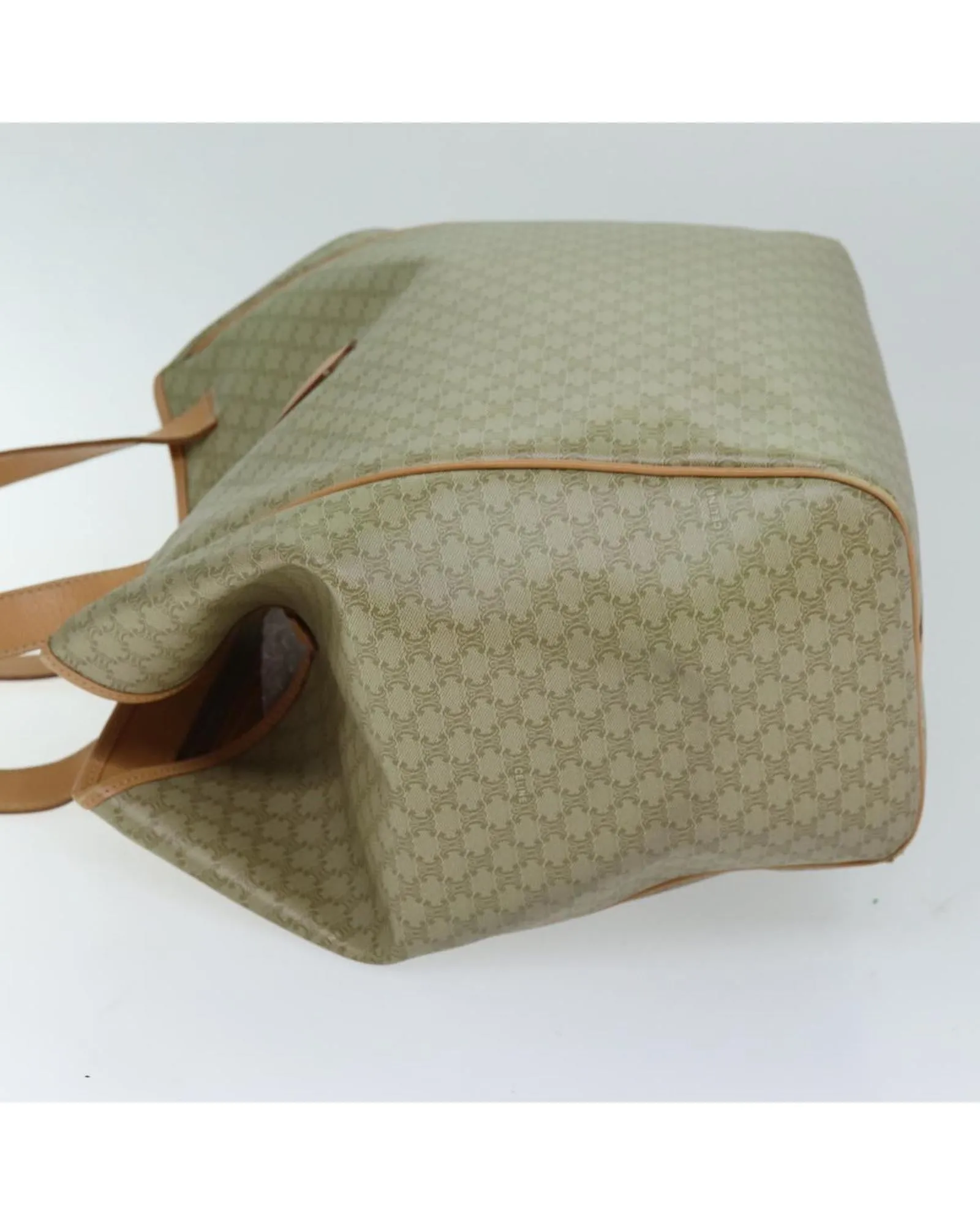Beige Canvas Tote Bag with Macadam Design