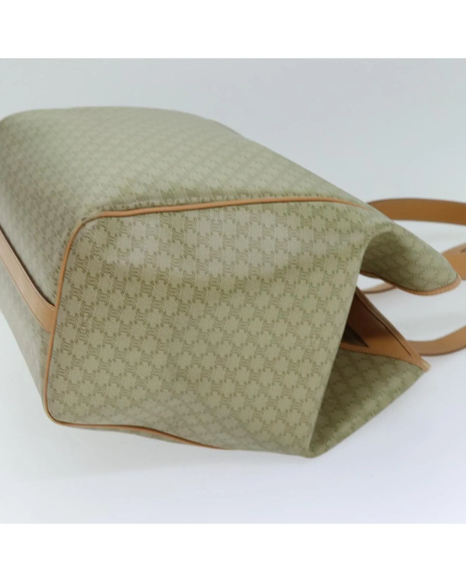 Beige Canvas Tote Bag with Macadam Design