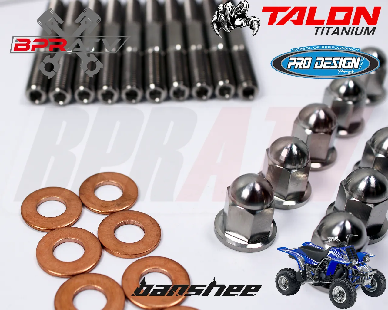 Best Yamaha Banshee TITANIUM Pro Design Cool Head Stud Kit Nuts O-Rings Gaskets