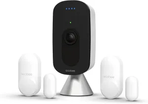 ecobee SmartCamera Smart Security Bundle with ecobee Smart Camera Indoor WiFi Security Camera and 2 Pack SmartSensor for Doors & Windows - Wifi Contact Sensor for Home Security, Energy Savings - Compatible with Smart Thermostats