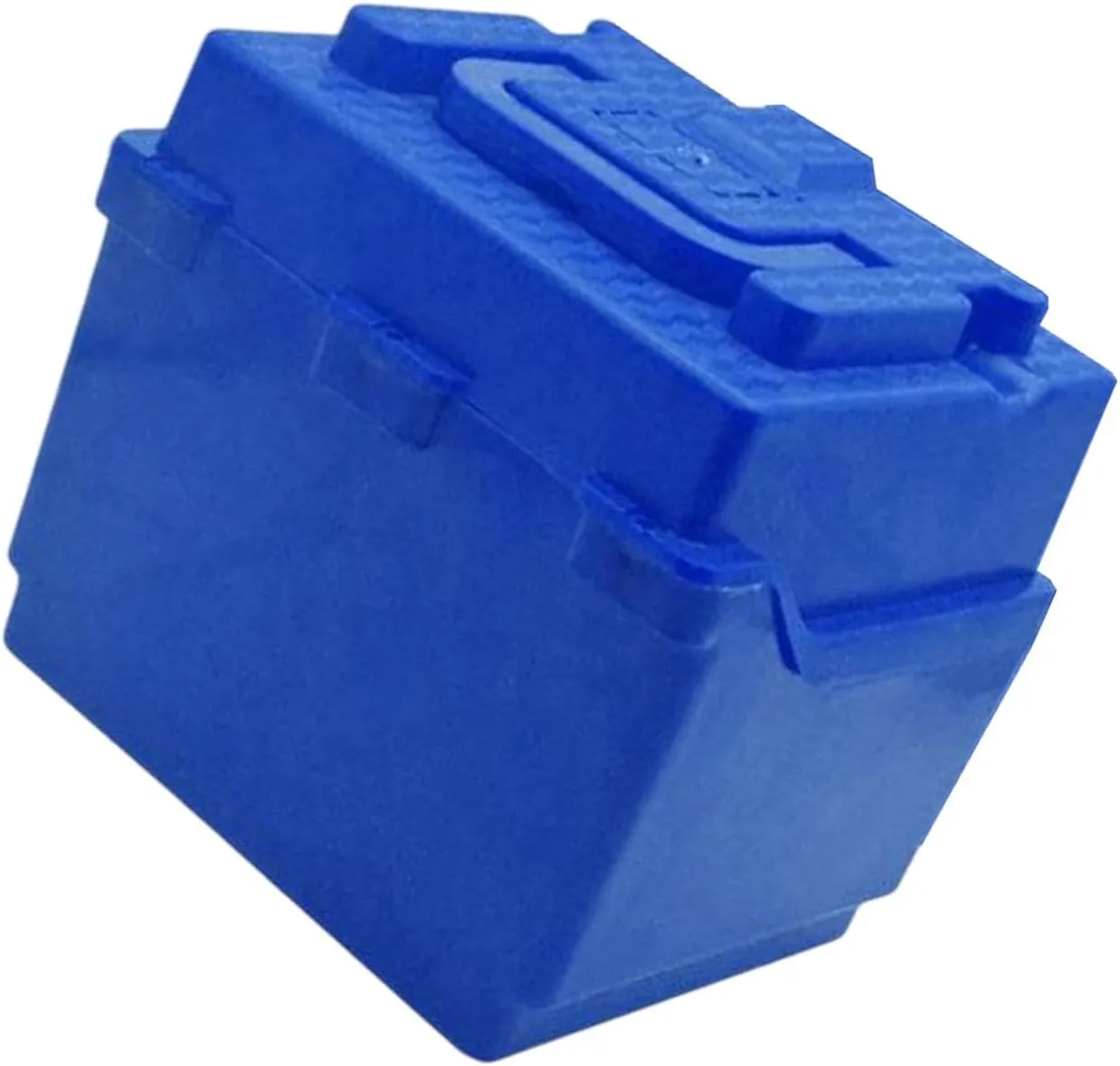 Electric Bike Battery Box Battery Storage Box Dustproof Carrying Box Portable Battery Holder Battery Case for Tricycles, Blue