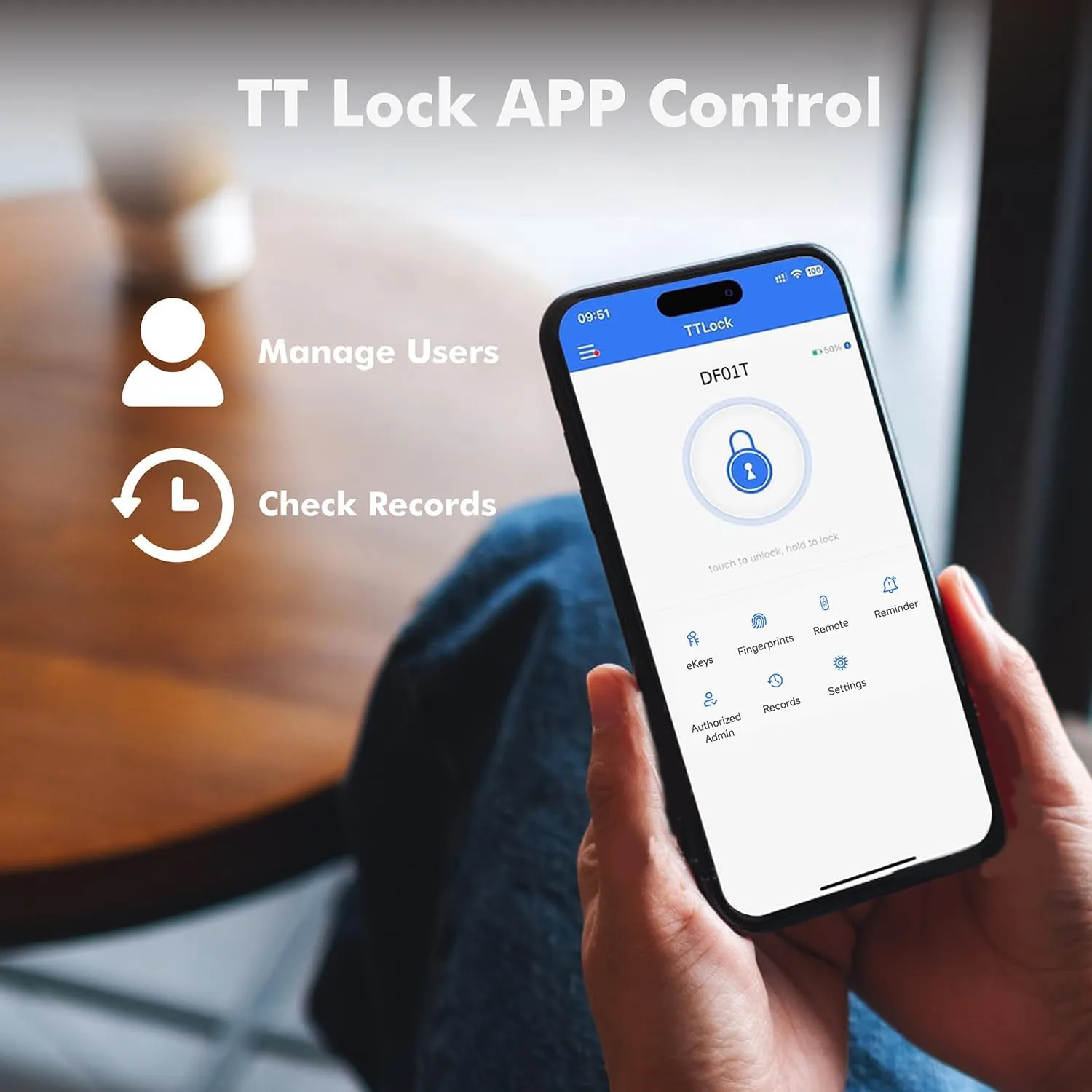 Fingerprint Keyless Entry Door Lock,Smart Deadbolt Lock with App Countrol,Biometric Door Lock with 2 Keys,10 Months Battery,Auto-Lock,One-Touch Lock,Easy Install,Deadbolt Alternative,IP66 Waterproof