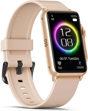 FITVII Health Fitness Tracker, 24/7 Blood Pressure Heart Rate Monitor, Smart Watch (Answer/Make Calls) with Blood Oxygen Sleep Tracking Watch, Waterproof Step Calorie Activity Tracker for Women Men