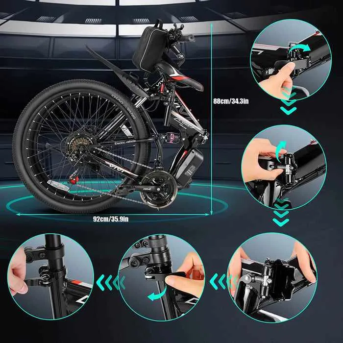 Full Suspension Foldable Electric Mountain Bike