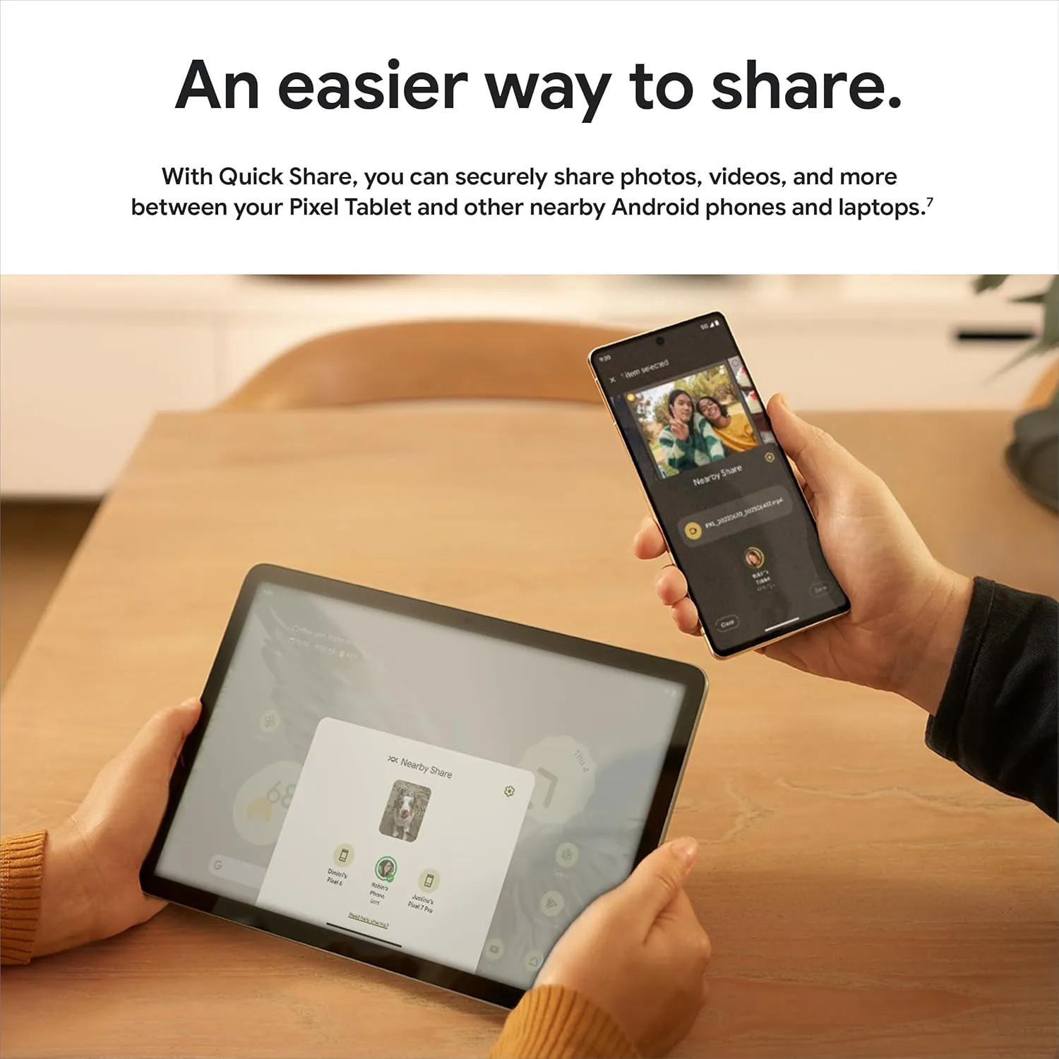 Google Pixel Tablet - Android Tablet with 11-Inch Screen and Extra-Long Battery Life - Porcelain - 8 GB RAM - 256 GB