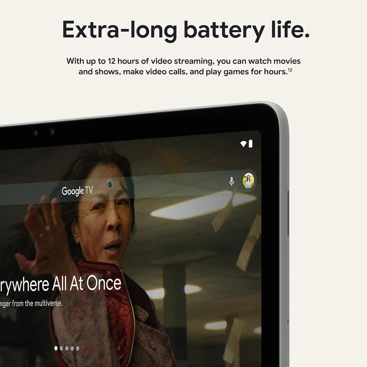 Google Pixel Tablet - Android Tablet with 11-Inch Screen and Extra-Long Battery Life - Porcelain - 8 GB RAM - 256 GB