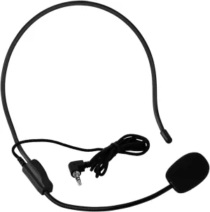 GOWENIC 2Pcs Head Mounted Microphone, 3.5mm Wired Headworn Mic Wired Headset Microphone Condenser Mic, for Singing, for Voice Amplifier,Teachers, Speakers,
