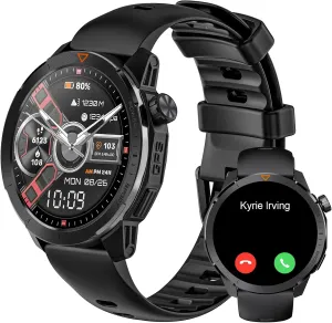 GPS Smart Watch for Men Women, Sport Fitness Tracker Smartwatches, 3ATM Waterproof Answer/Make Calls Messages Notification,Heart Rate Blood Oxygen Sleep Monitor, 1.43" AMOLED Screen, for iOS Android