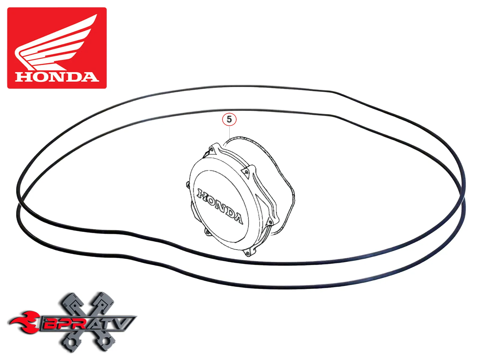 Hinson Clutch Cover Billet BILLETPROOF Honda CRF450R CRF 450R C224 (2002 - 2018)
