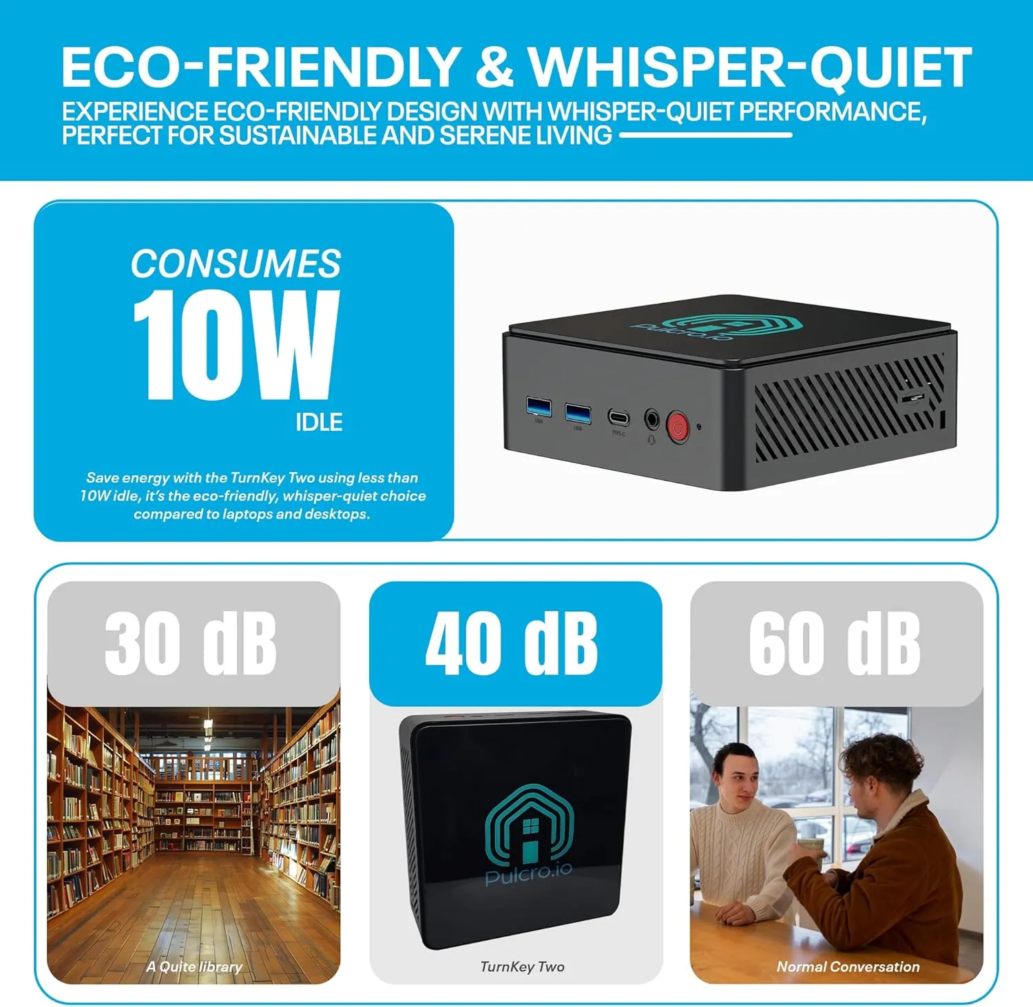 Home Assistant | Pulcro TK Two Mini PC | N100 CPU, 16GB DDR4 RAM, 512GB M2 SSD, 4K HDMI DisplayPort USB Support, 4X USB, 2.5Gbps Ethernet, WiFi, BT | Smart Home Automation Hub