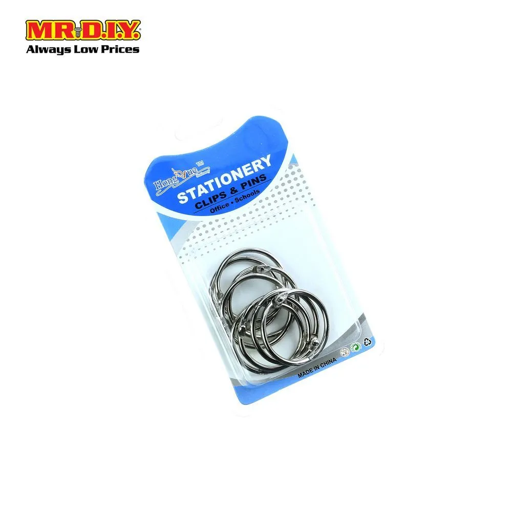 HONGYUE Metal File Book Card Snap Closure Binder Rings 32mm (8pcs)