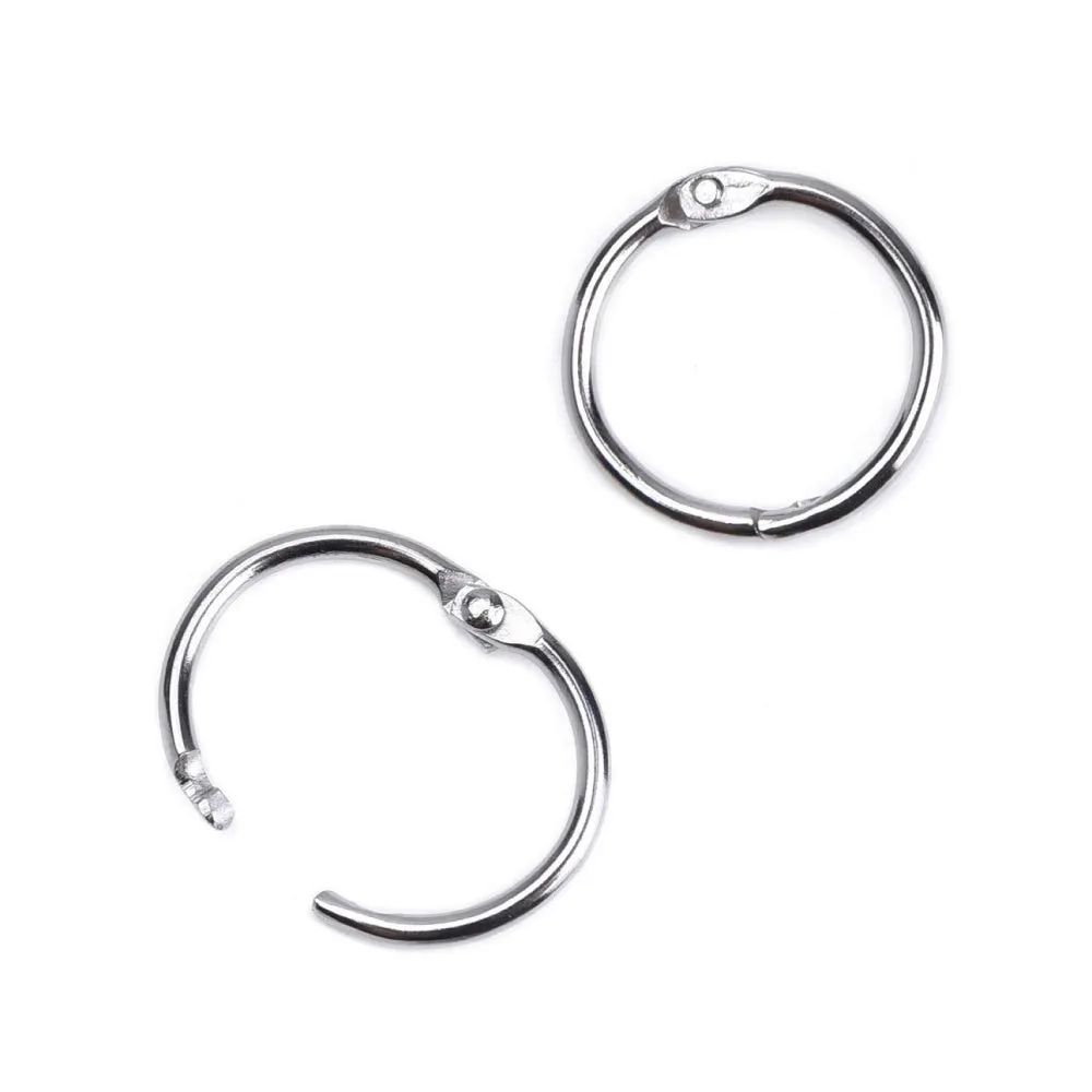 HONGYUE Metal File Book Card Snap Closure Binder Rings 32mm (8pcs)