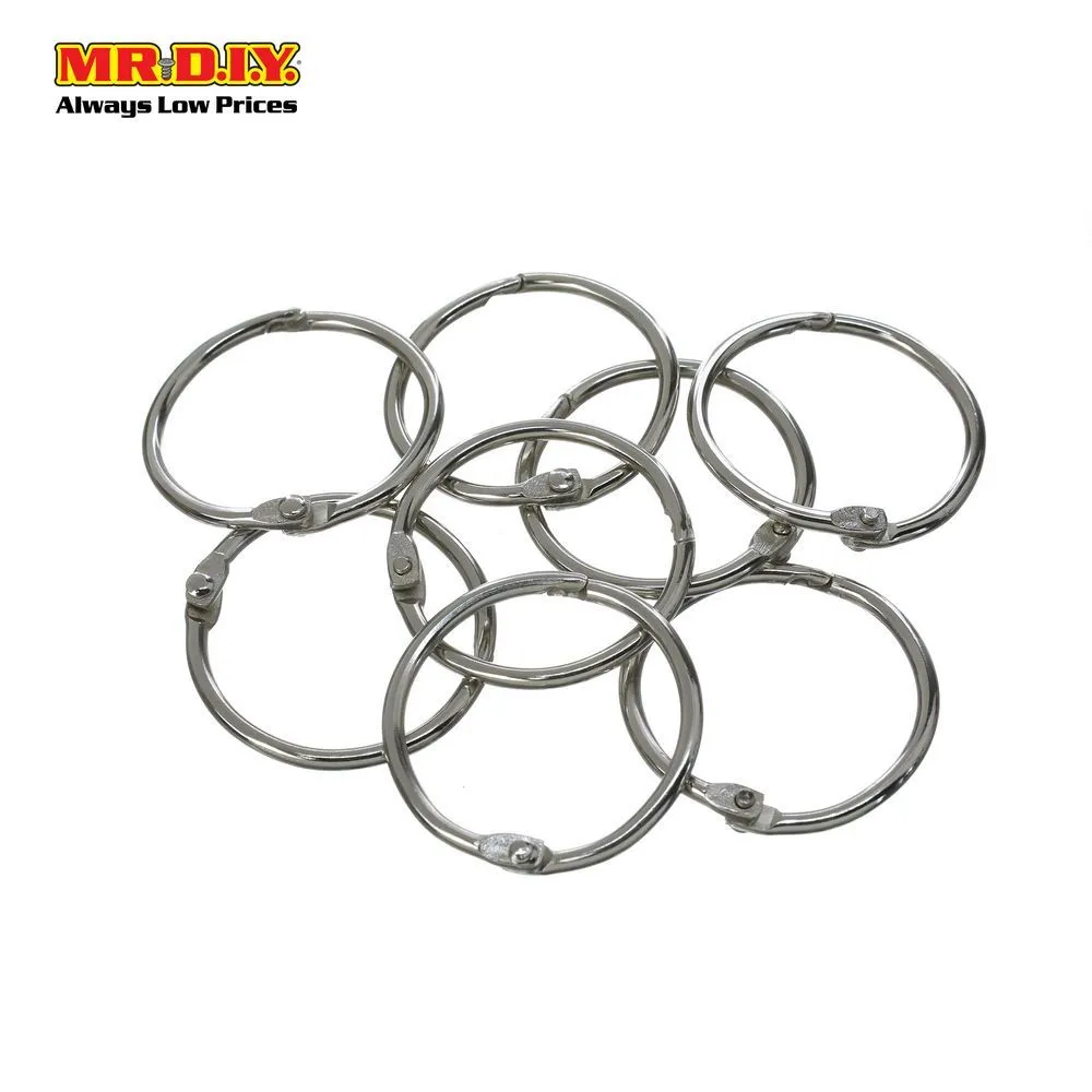 HONGYUE Metal File Book Card Snap Closure Binder Rings 32mm (8pcs)