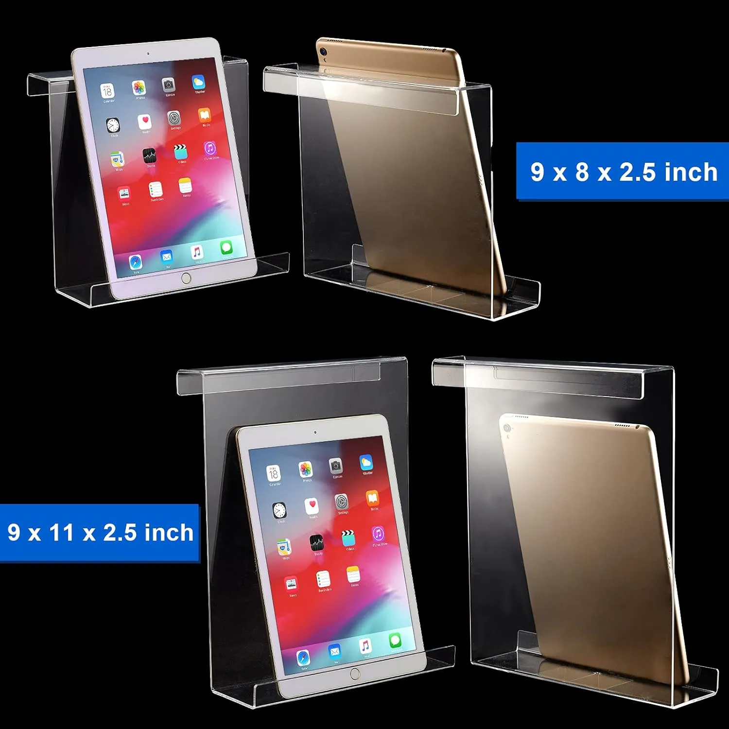 Jetec Treadmill Book Holder Clear Acrylic Reading Rack for Treadmill Universal Book Holder Compatible with Kindle, Flat Tablet, Nook, eReader Magazine for Gym Exercising (9 x 11 x 3.5 Inches)