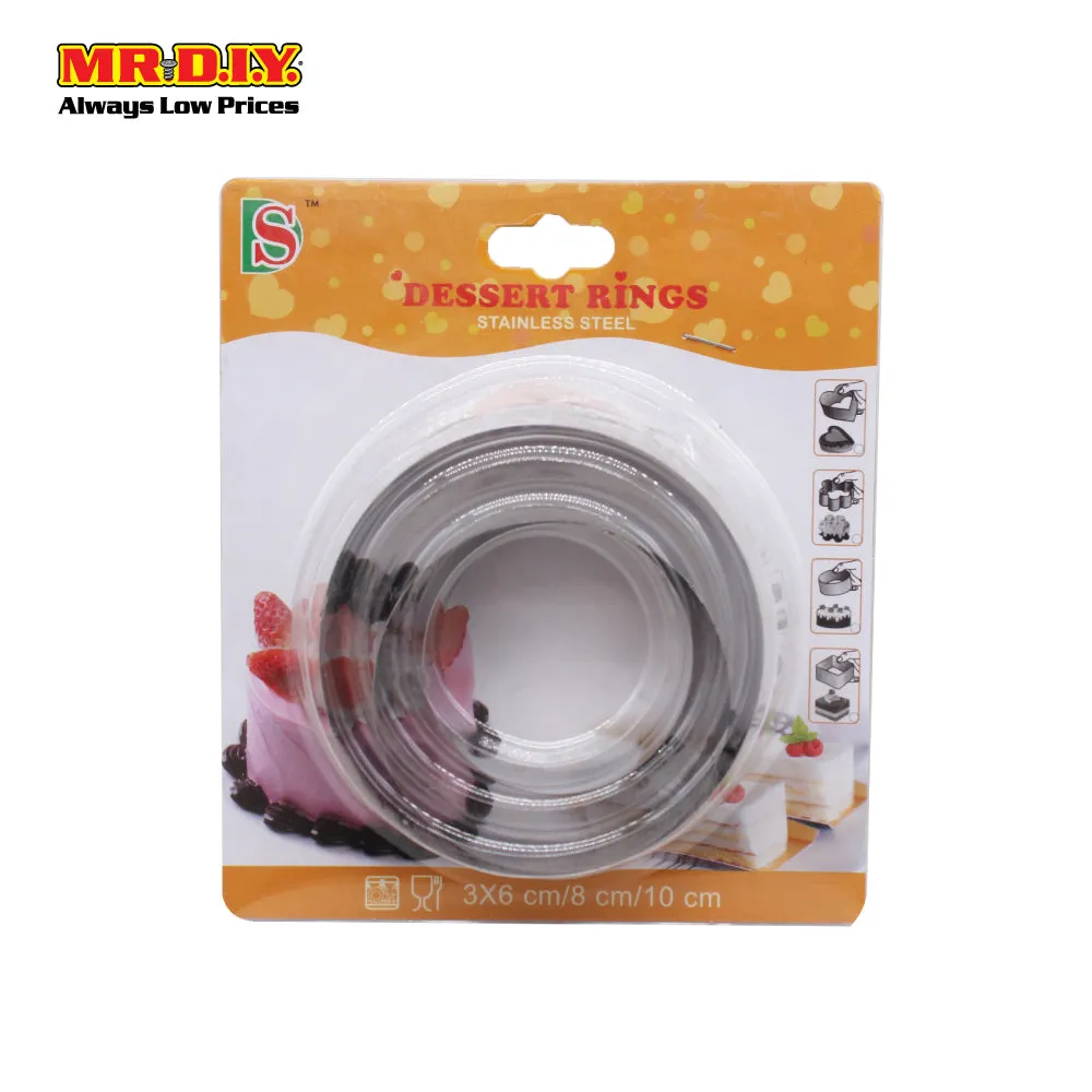 (MR.DIY) Stainless Steel Dessert Rings For Cookie Cutter