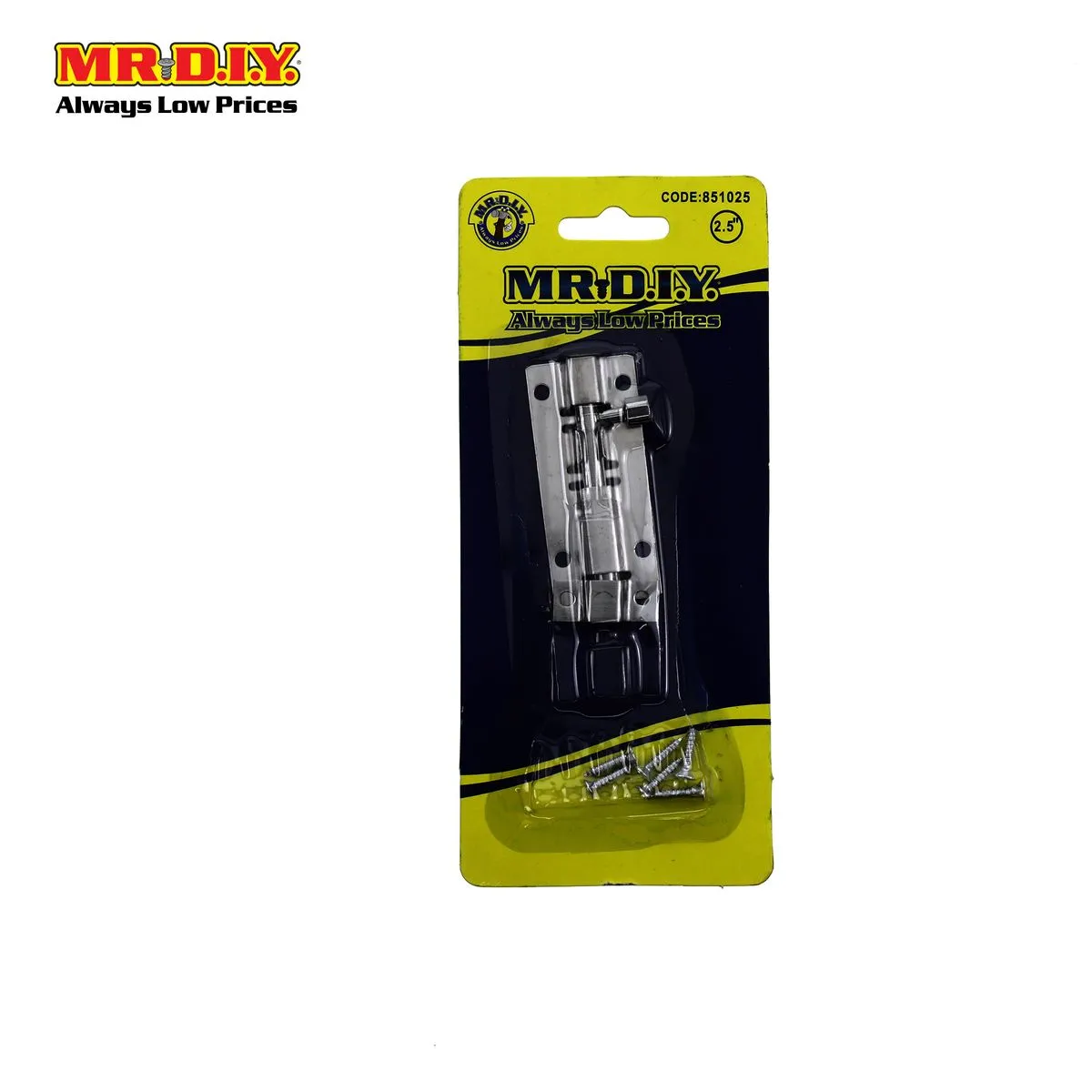 (MR.DIY) Stainless Steel Door Bolt Lock Latch Set 2.5