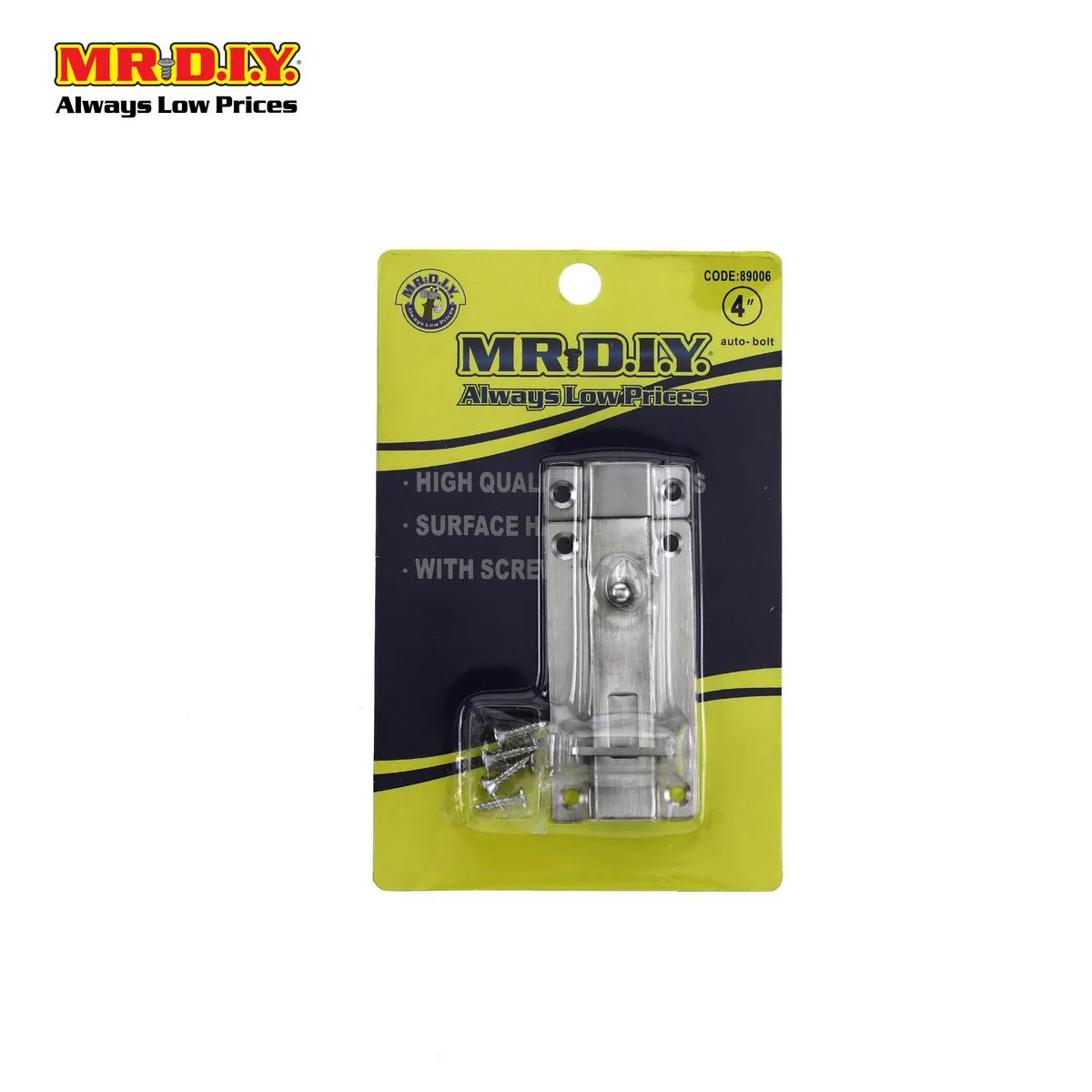 (MR.DIY) Stainless Steel Door Bolt Lock Latch Set 89006 4