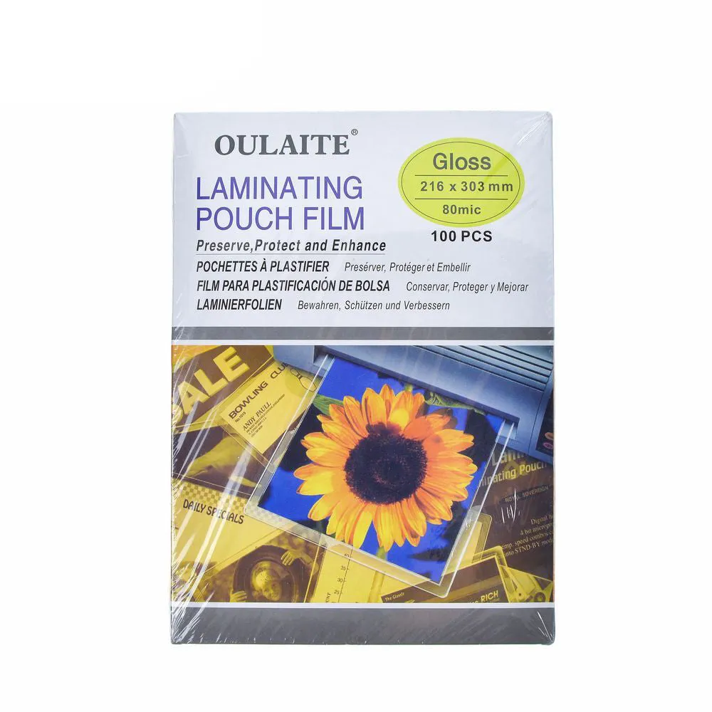 OULAITE Laminating Pouch Film 80mic (100pcs)