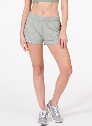 Peep Mesh Run Shorts, Moss