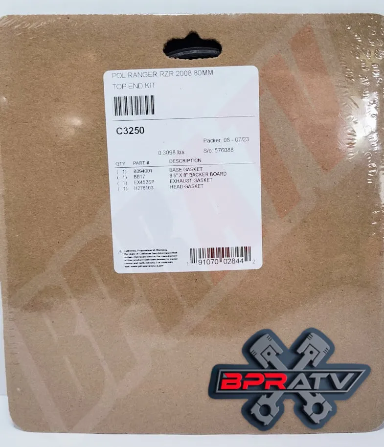 Polaris RZR 800 Wiseco Piston Rings 80mm Piston Ring Set Cometic Top End Gasket