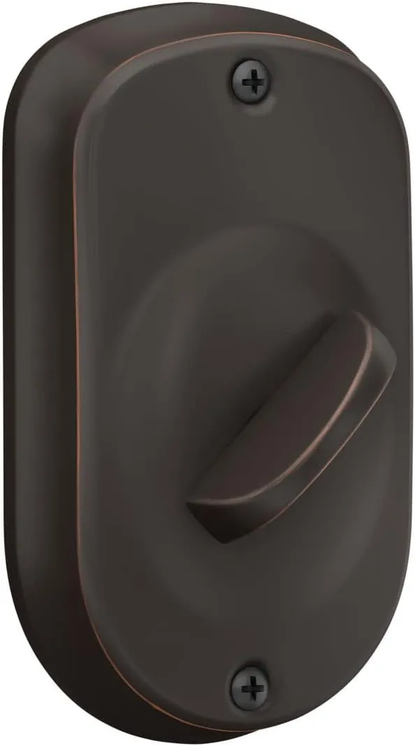Schlage BE365 PLY 716 Plymouth Keypad Deadbolt, Electronic Keyless Entry Lock, Aged Bronze