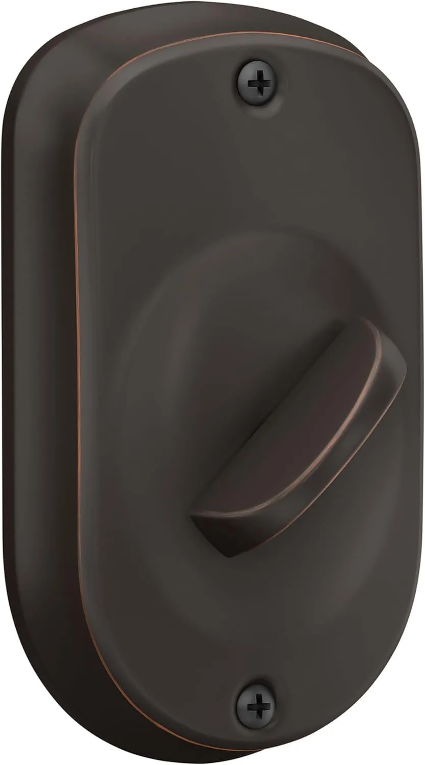 Schlage BE365 PLY 716 Plymouth Keypad Deadbolt, Electronic Keyless Entry Lock, Aged Bronze