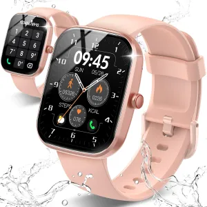 Smart Watch, 1.91" HD Screen Smartwatch for Men Women(Answer/Make Call), Fitness Watch with Heart Rate/Sleep Monitor/Steps Monitor, 110  Sports Modes, IP68 Waterproof Activity Tracker Rose Gold