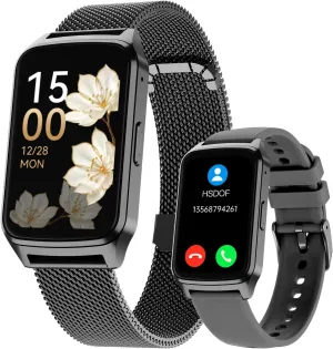 Smart Watch Fitness Tracker with 24/7 Sleep Monitor, 110  Sports Modes, Step Calorie Counter Pedometer IP68 Waterproof(Black, 1.57)