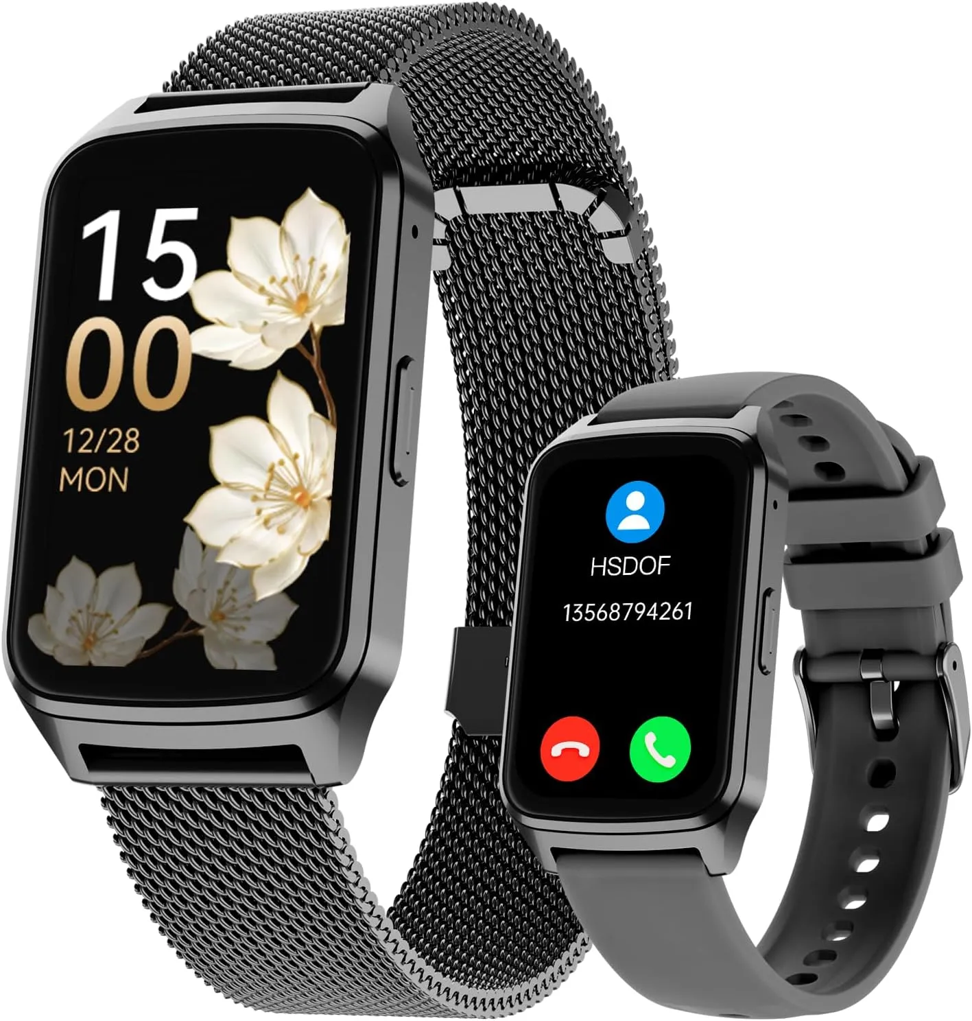 Smart Watch Fitness Tracker with 24/7 Sleep Monitor, 110  Sports Modes, Step Calorie Counter Pedometer IP68 Waterproof(Black, 1.57)