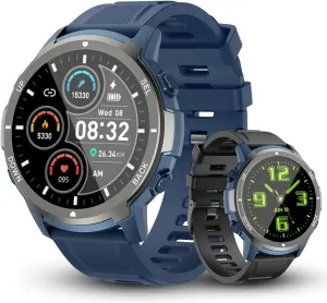 Smart Watch for Men Fitness: (Make/Answer Call) Bluetooth Military Smartwatch for Android iPhone Phones Waterproof Outdoor Tactical Digital Sport Run Watches Tracker Sleep Heart Rate Monitor