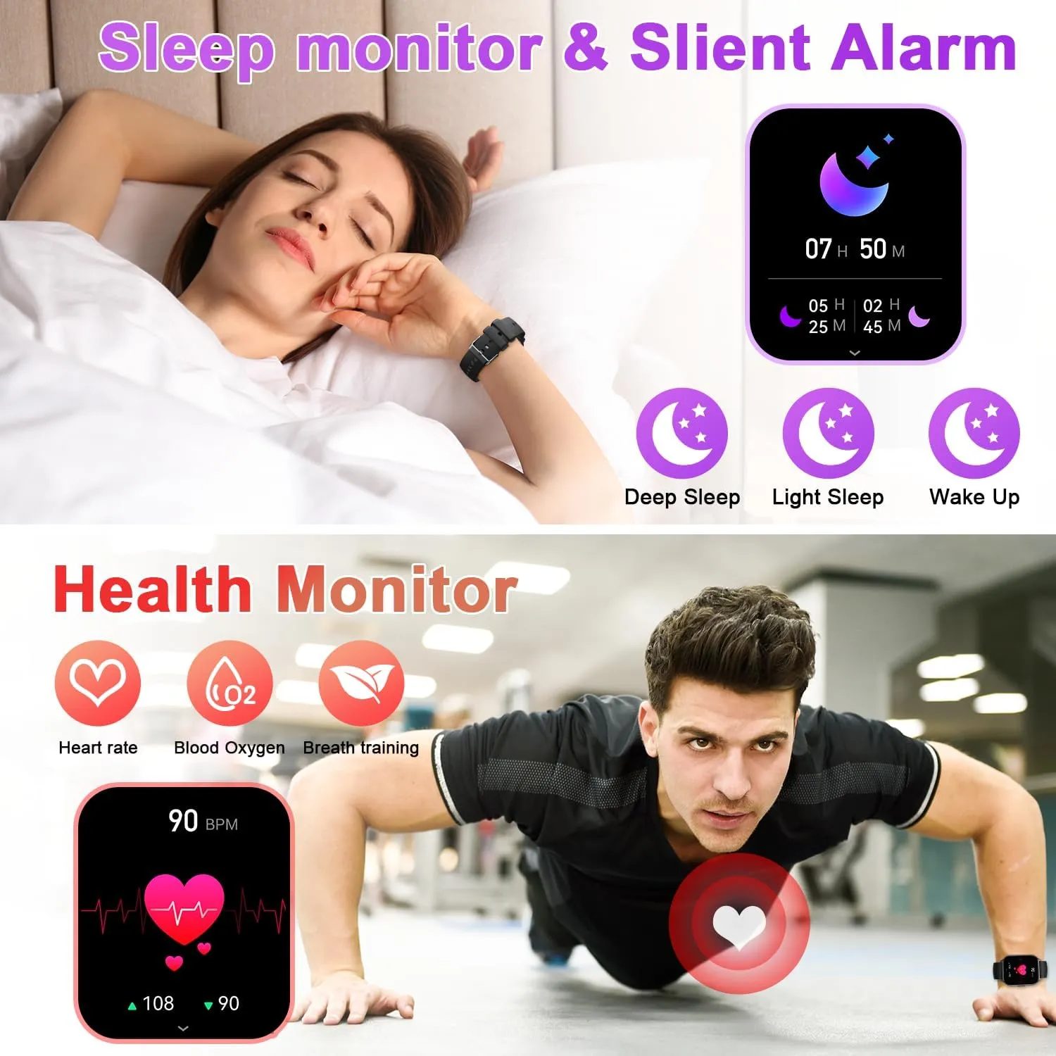 Smart Watch for Men Women Fitness: Running Smart Watches for Men Digital Mens Watches Make/Answer Call Waterproof Smartwatch Android Phones iPhone Samsung Compatible Heart Rate Monitor Step Tracker