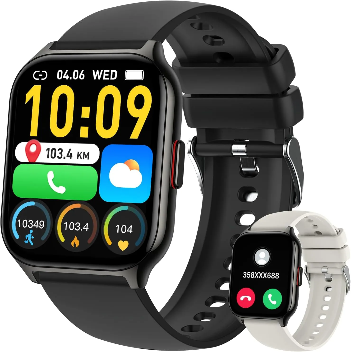 Smart Watch for Men Women Fitness: Running Smart Watches for Men Digital Mens Watches Make/Answer Call Waterproof Smartwatch Android Phones iPhone Samsung Compatible Heart Rate Monitor Step Tracker