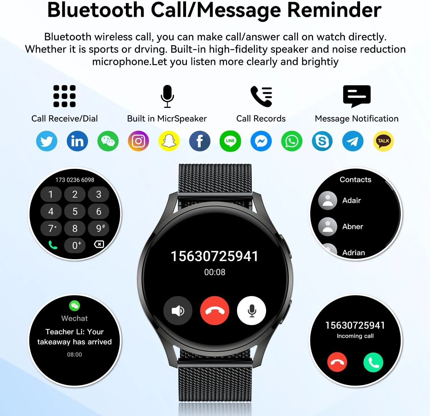 Smart Watch for Men Women Fitness: Waterproof Make/Answer Call Smart Watches for Men Digital Mens Watches Running Step Tracker Smartwatch Android Phones iPhone Samsung Compatible Heart Rate Monitor