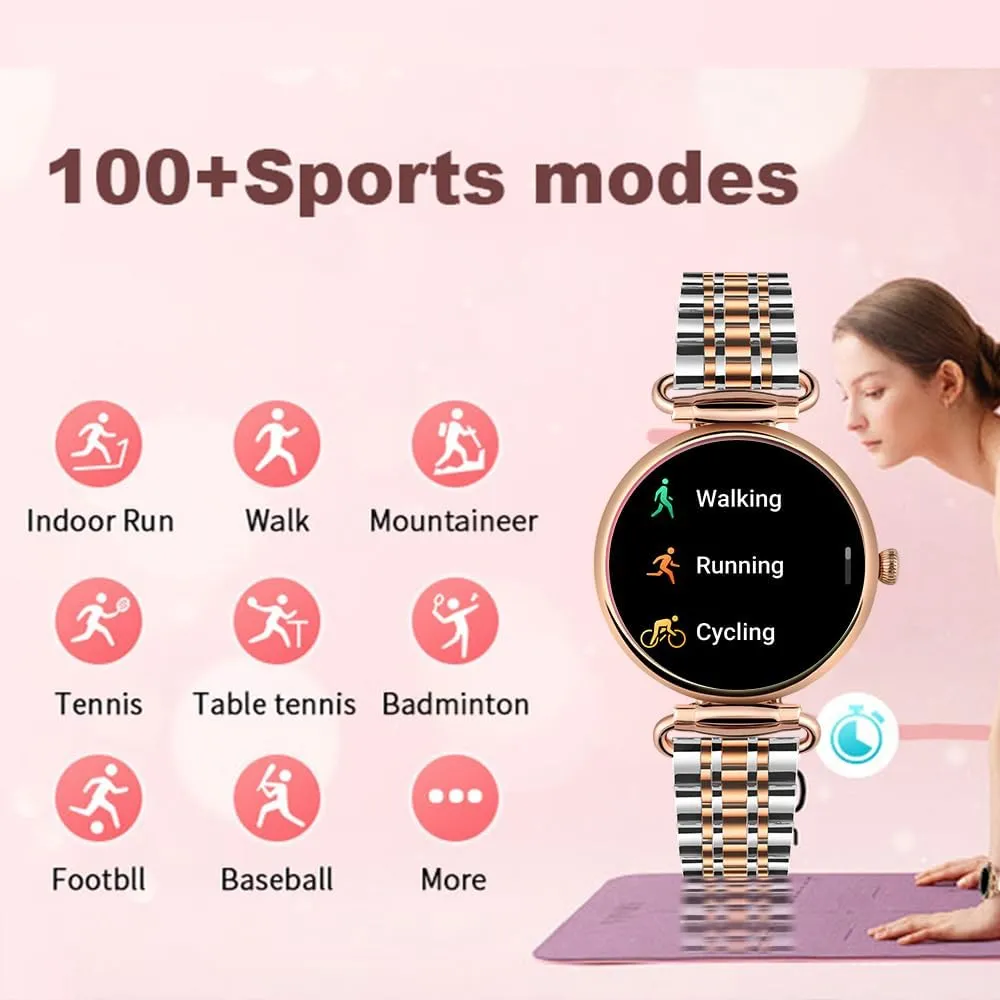Smart Watches for Women (Answer/Make Calls), 1.28 Fitness Tracker Watch with Heart Rate/Blood Pressure/Sleep Monitor, Smart Watch for Android Phones and iPhone,Valentines Gifts for Her
