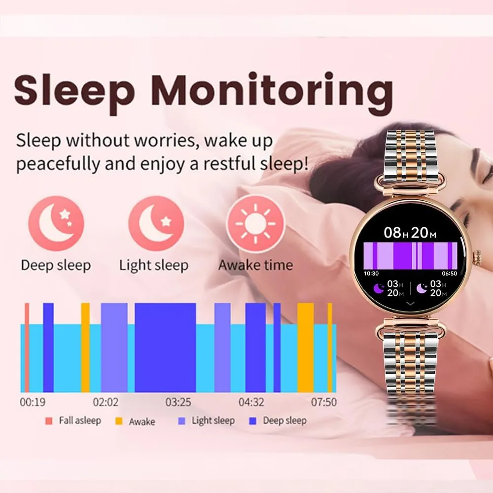 Smart Watches for Women (Answer/Make Calls), 1.28 Fitness Tracker Watch with Heart Rate/Blood Pressure/Sleep Monitor, Smart Watch for Android Phones and iPhone,Valentines Gifts for Her